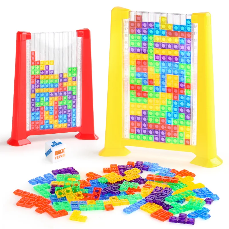 Décennie s de construction carrés modifiés Tetris, jeu de société Puzzle, jouets intelligents, cadeau de la journée des enfants, jouets d'éducation précoce