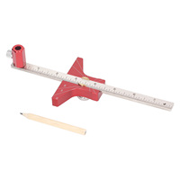Woodworking Angle Ruler Woodworking Ruler Clear Dual Scale Aluminum Alloy Angle Marking T Ruler Scribing Tool for Measurement