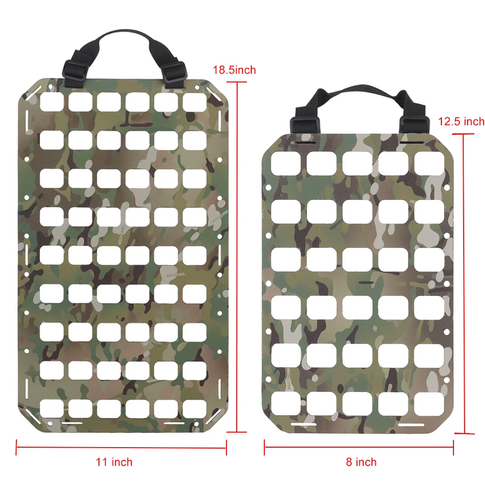 Tactical Backpack Storage Plate Portable Militar Hunting Bag Holders Organizer Fixed Holes Mount Airsoft Gear Hanging Display