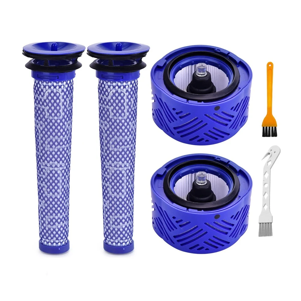 Filter Replacement for Dyson V6 Absolute Total Clean Stick Vacuum, Post and Pre Filters, Parts 966741-01 & 965661-01