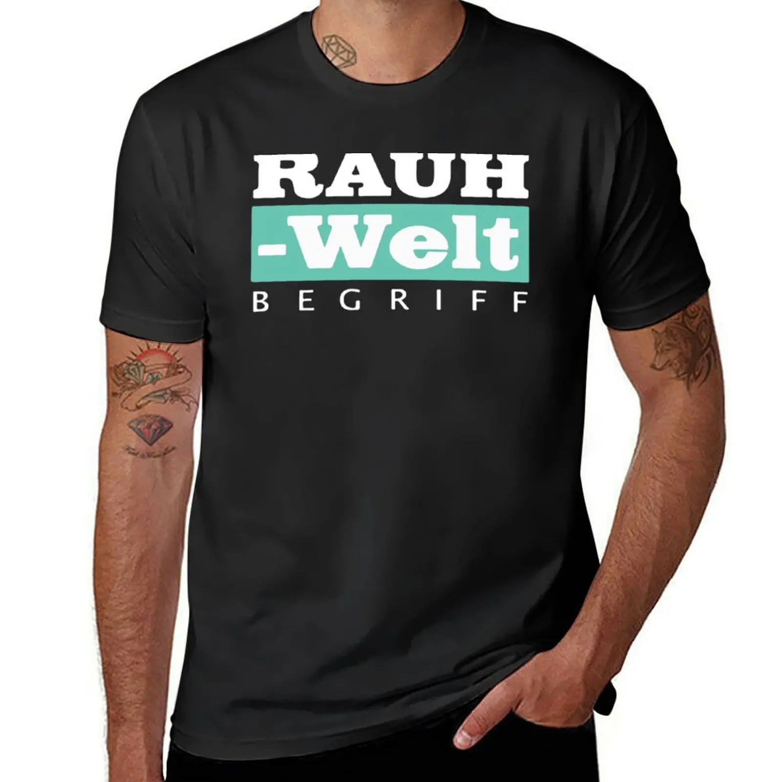 Minty Mint RWB Rauh Welt Begriff Logo T-Shirt tees blanks black t-shirts for men