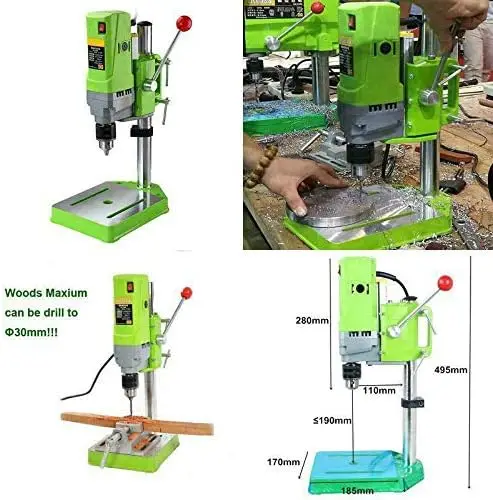 MINIQ Bench Drill Stand 710W Mini Electric Bench Drilling Machine Drill Chuck 1-13mm