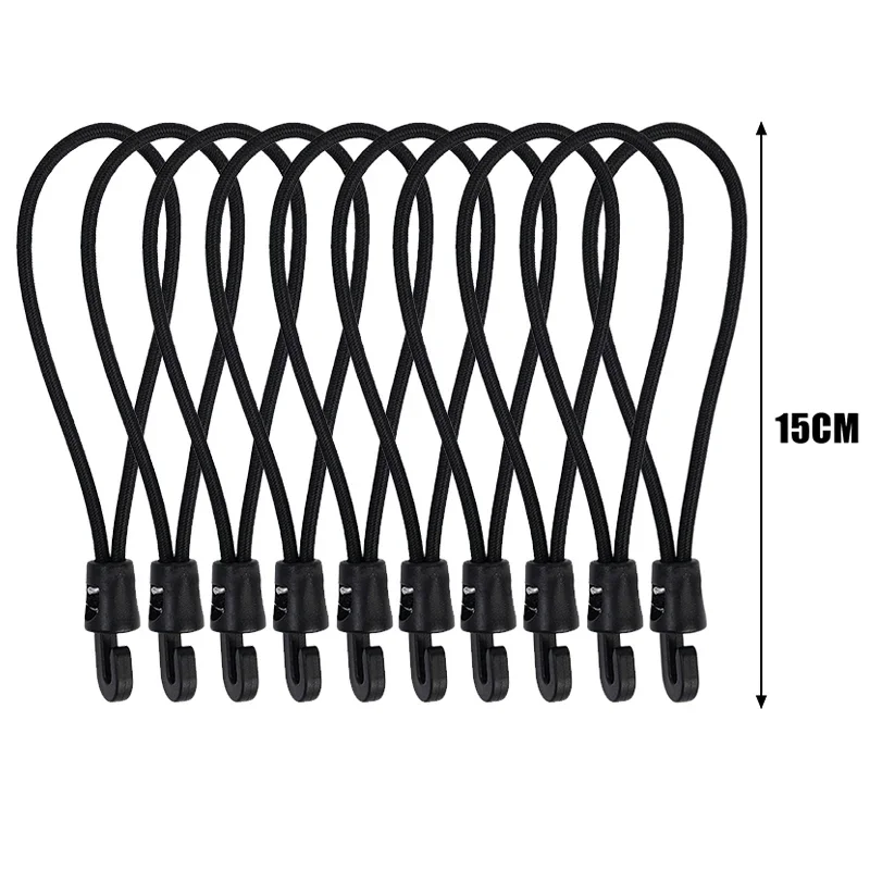 Bungee-Seil Mini-Gepäckgurt Hochelastisches Expander-Seil mit Haken Verstellbarer Gummi-Spanner Camping-Elastikband
