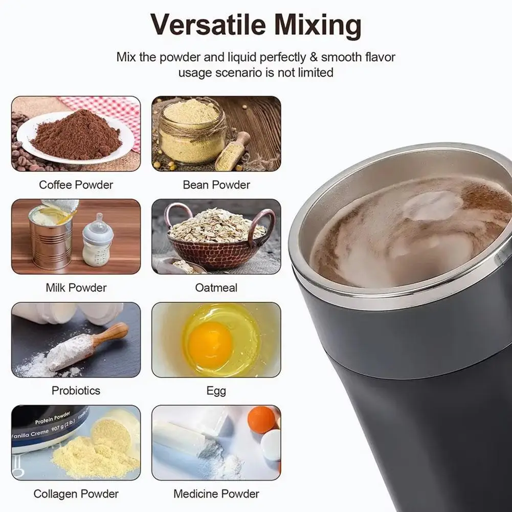 

Умная автоматическая кружка-миксер для кофе 400 мл, перезаряжаемая, из нержавеющей стали 316, сенсорная, магнитная, для напитков, подарки