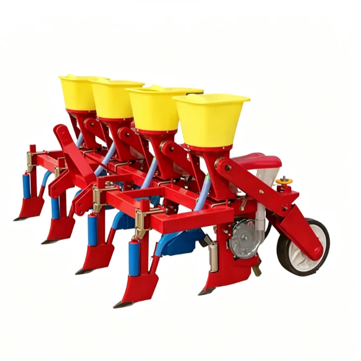 High Efficiency 4 Row Sowing Machine Multifunctional Corn Soybean Peanut Fertilizer Seeder Tractor Matched Custom