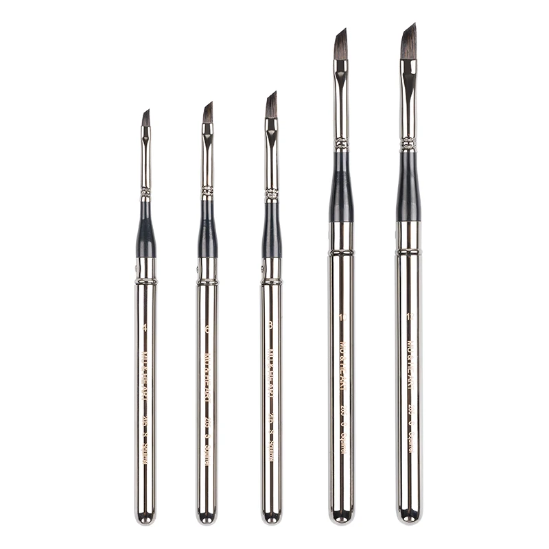 السفر قلم صغير السنجاب الشعر مختلط الفنان المائية اللوحة فرشاة أداة بندقية مطلي غطاء نحاسي مائل رئيس 205S MU HE AR #6