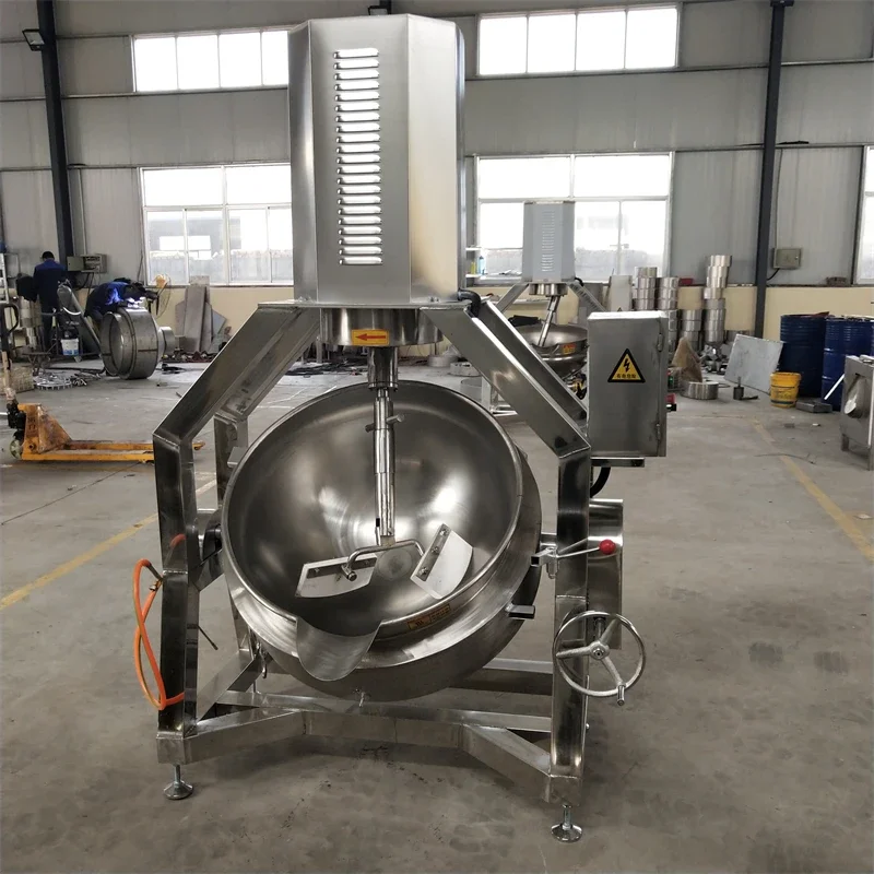 

Большая масштабная полностью автоматическая сковорода с планетарной перемешивкой, машина для наполнения пастой для жарки фасоли, основание для жарки соуса чили