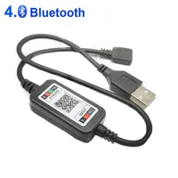 Controlador de tira de luces LED RGB, inalámbrico, 5-24V, control por teléfono inteligente, Cable USB, Bluetooth 4,0, controlador LED para hoteles y bares, 5 uds.