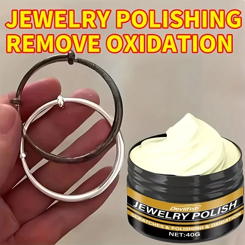 

Jewelry Oxidation Polishing Cream - Rust and Oxidation Remover, a Shine -Enhancing Polisher for Silvery and White Golden Jewelry