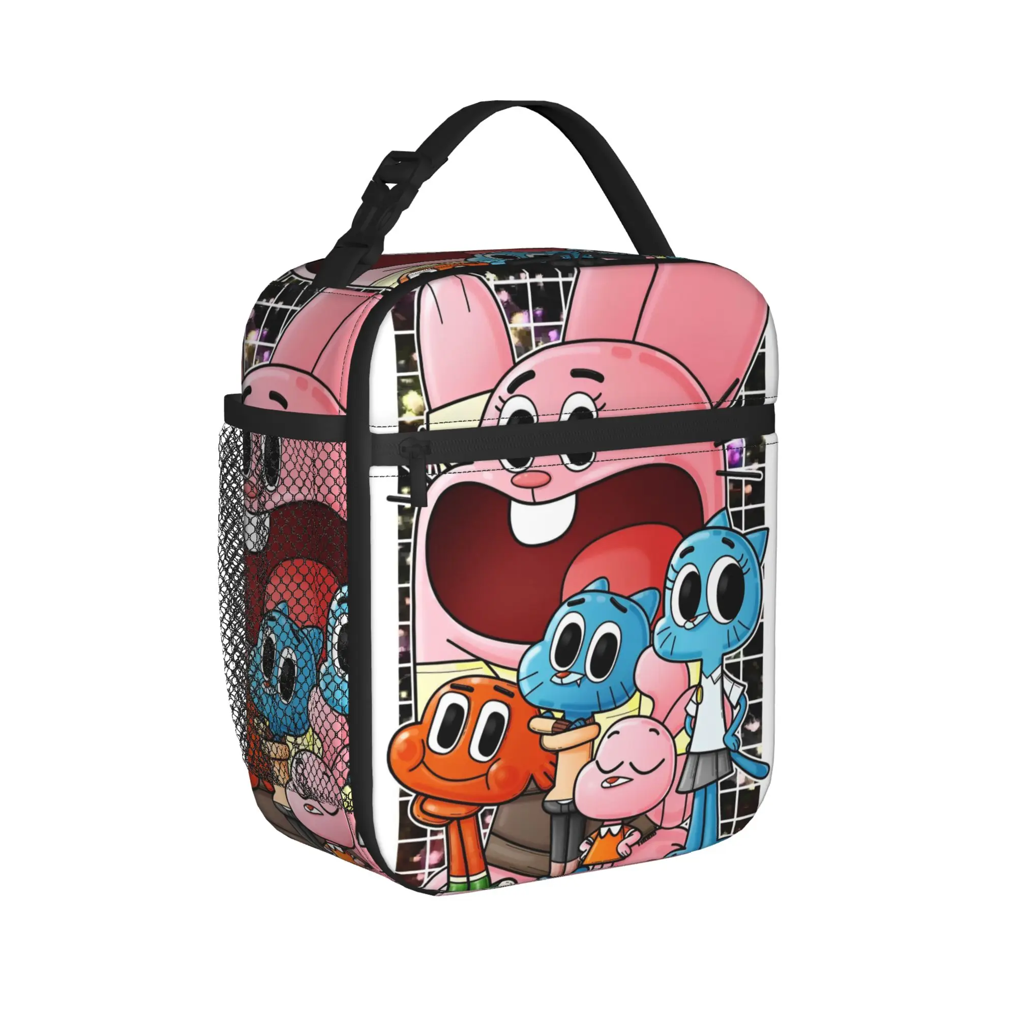 Gumballs Cartoon Gaming  Insulated Lunch Bags High Capacity  Reusable Thermal Bag Tote Lunch Box Work  Travel Girl Boy
