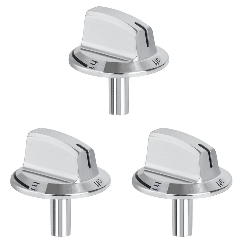 3 PCS Upgrade 5304525746 Long Stem Stove Knobs Replacements, Compatible With Gas Stove Range Oven Knobs