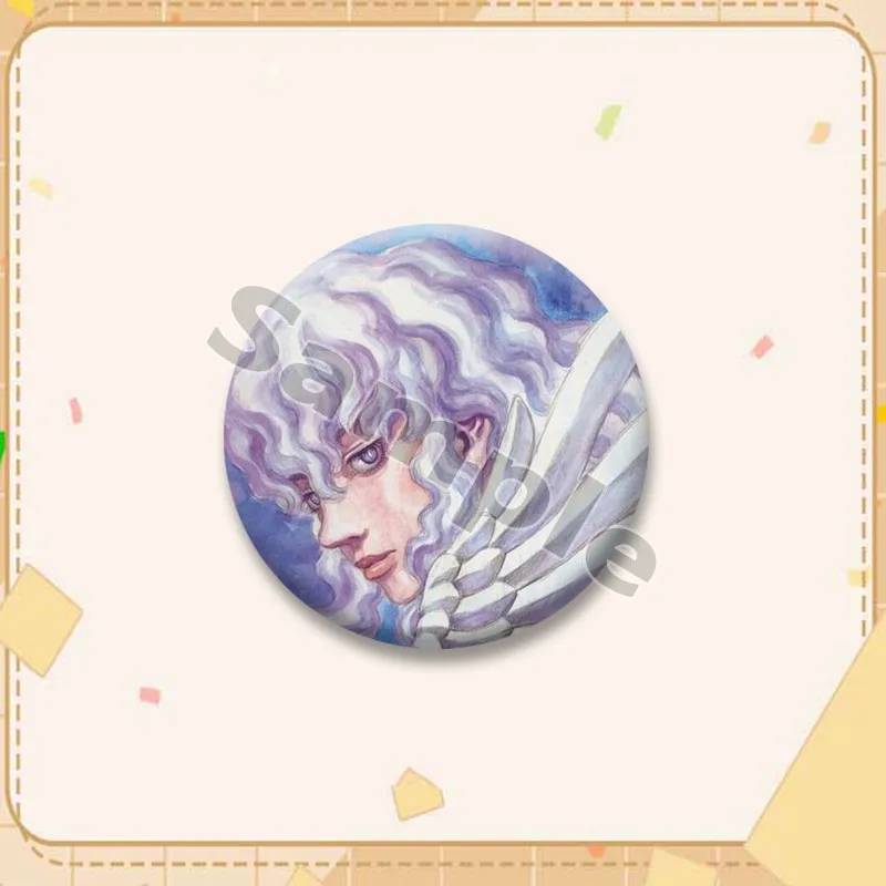 Anime Manga B-Berserk Soft Button Pins Griffith Guts Cartoon Badges Snap-in Lapel Brooch Custom Jewelry Accessories for Hat Bag view 3