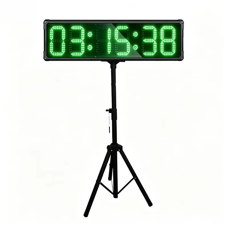 8-Inch Electronic Outdoor Waterproof LED Timer Marathon Timing System Time Display Large Race Clock with Tripod