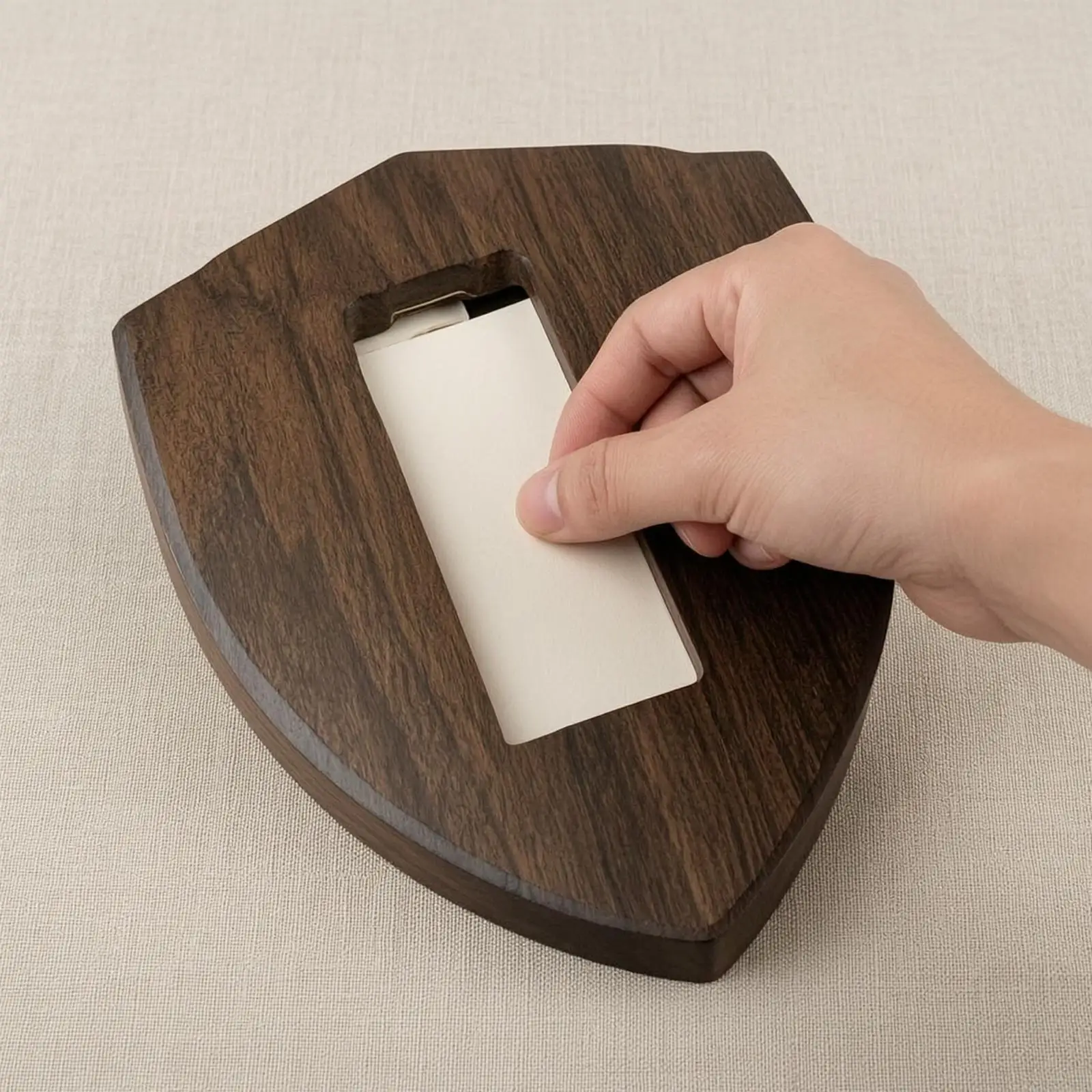 Engraved Style Plaque Frame for Achievement Display Customizable Wood Base for Business Office Decoration