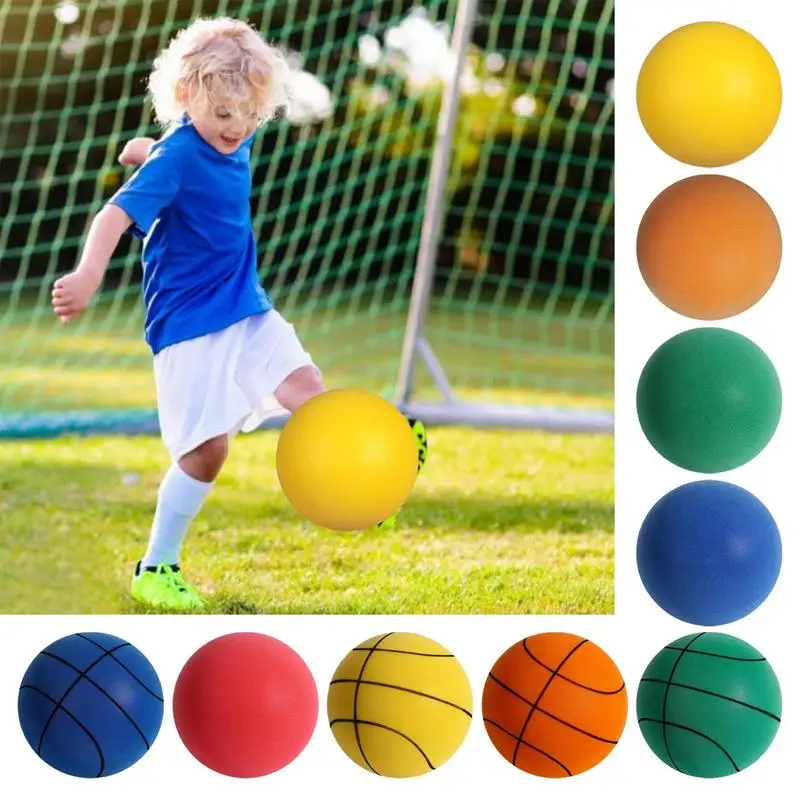 Kids Toys Silent Basketball Indoor Outdoor Sports Training Ball Baby Playground Mute Bouncing Ball Children Sports Games Balls