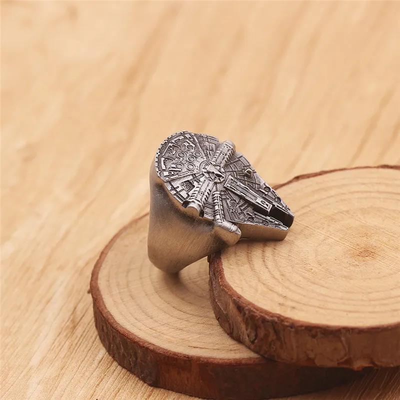 Star Wars Millennium Falcon Ring Anime Cartoon Falcon Metal Alloy Men's Figure Ring Jewelry Gift