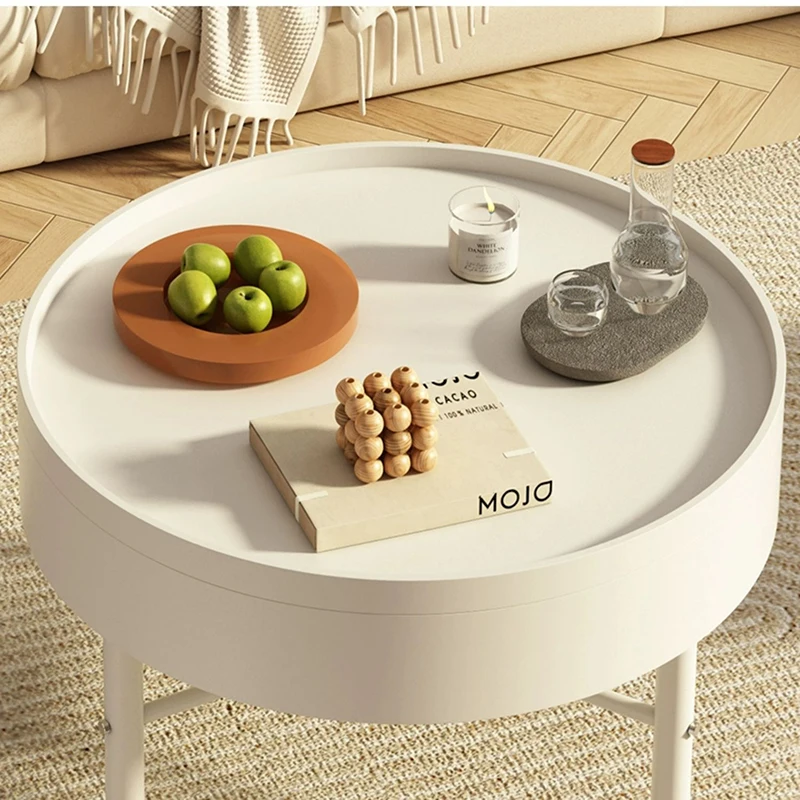 Petite Round Coffee Table Minimalist Design Organizer Cute Side Table For Living Room Table Basse Moderne Furniture Home