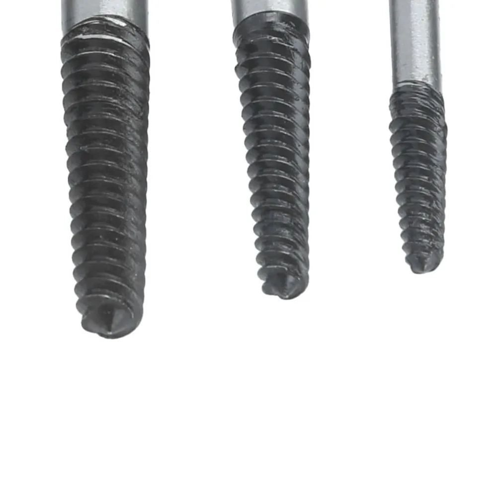 5pcs Carbon Steel Screw Extractor Set Drill Bits Removing Tool Damaged Screw Remover Strong Pulling Force Broken Bolt Extractor