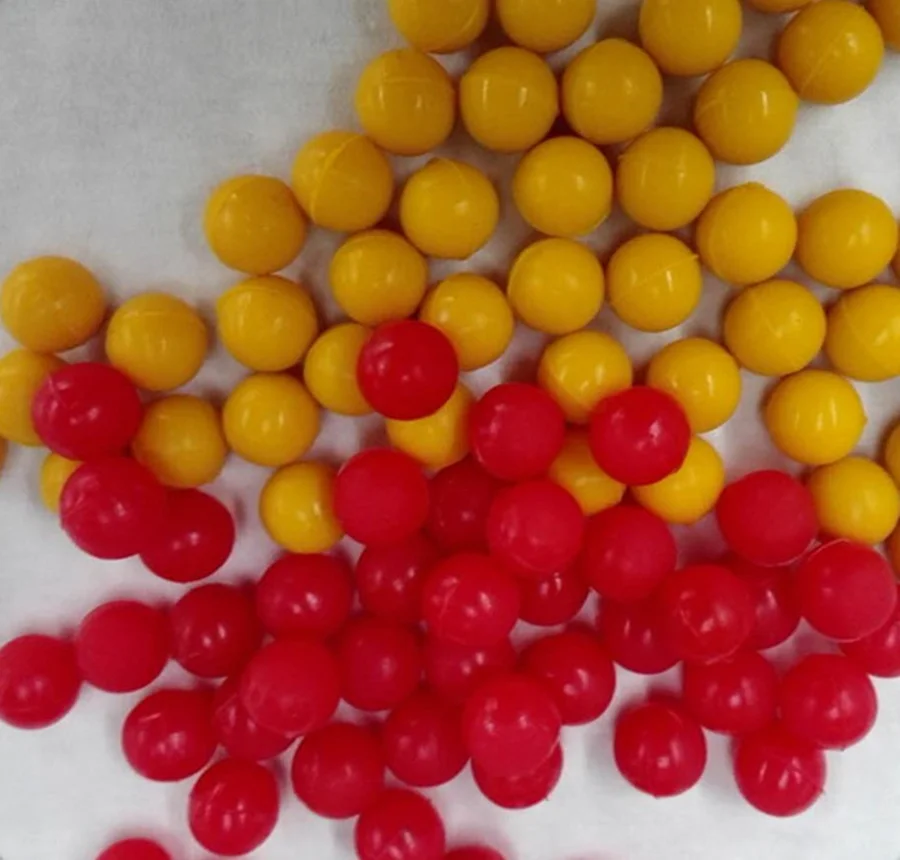 10 pcs red and yellow color silicon rubber ball dia.8mm, 10mm,12mm,15mm,16mm,17mm,18mm,20mm,25mm,