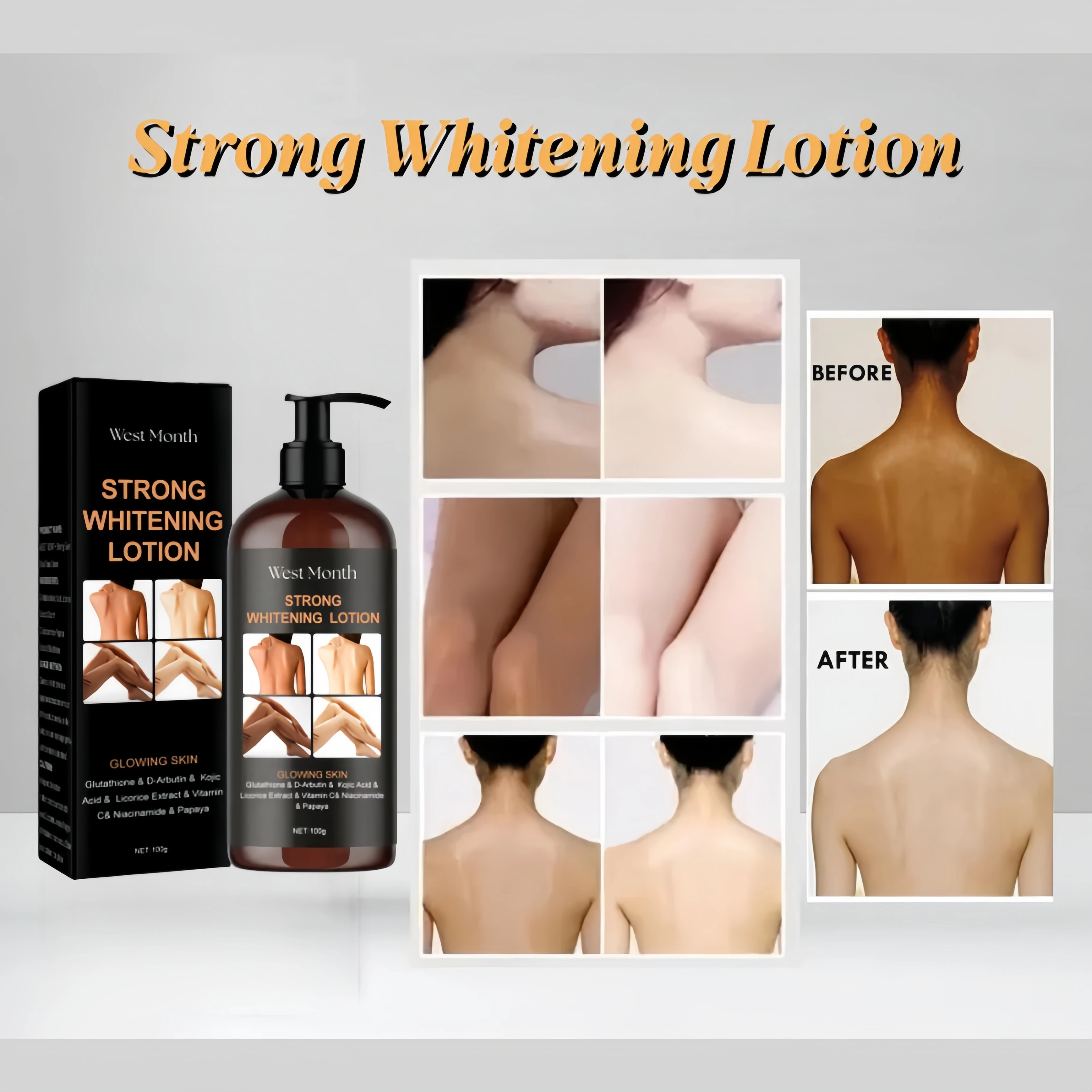 Strong Whitening Lotion Lasting Hydrating Nourishing Improve Dull Skin Armpit Lightening And Intimate Area Woman Moisturizer