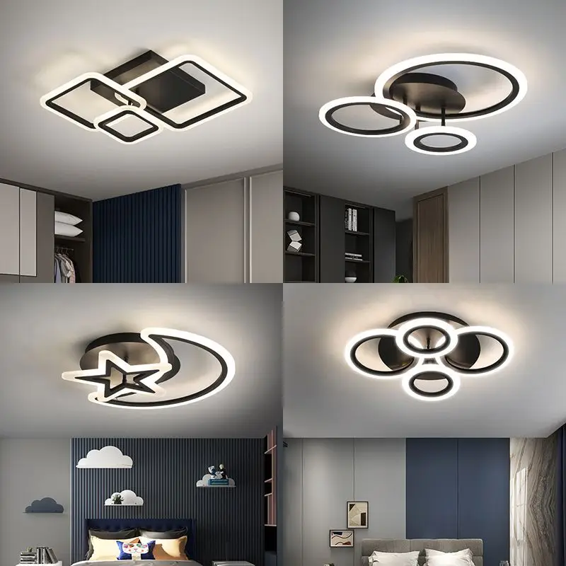 

Modern Living Room Lighting Chandeliers Home Decoration LED Black Multi Head Lamps Lighting Kitchen Island Ceiling Lamps