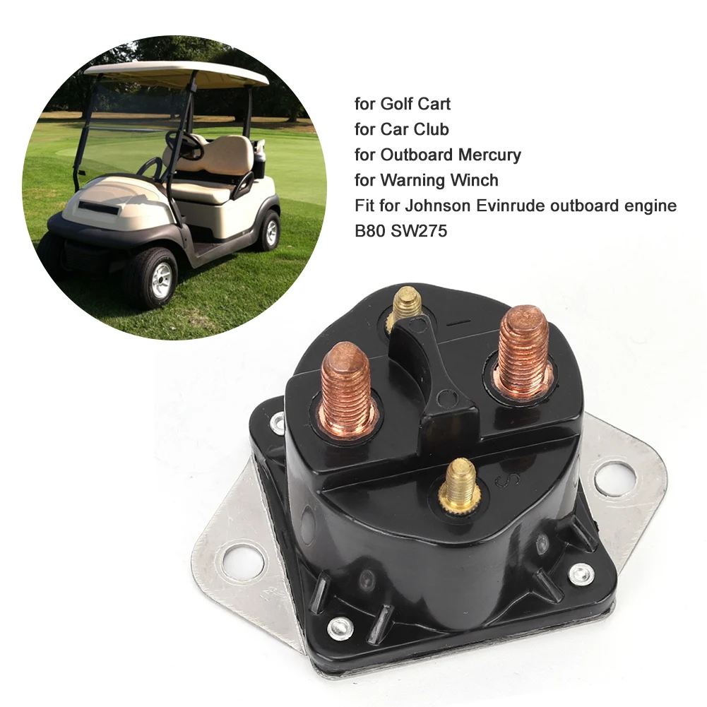 Winch Solenoid Relay Winch Control Solenoid Relay Replacement 4 Terminal 72631 12V Winch Control Relay for Johnson Evinrude
