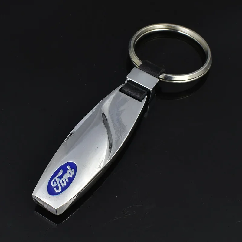 Car Styling Key Chain for Ford Focus Mustang Mondeo Kuga Fiesta Escort Edge F150 Explorer Badge Emblem Key Ring Holder KeyRing