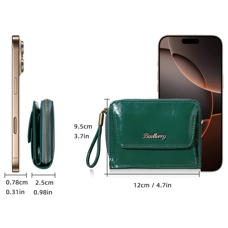 Women's Short Wallet Card Holder Simple Design High Quality Zipper Coin Purse Portable Female Card Bag for Girls