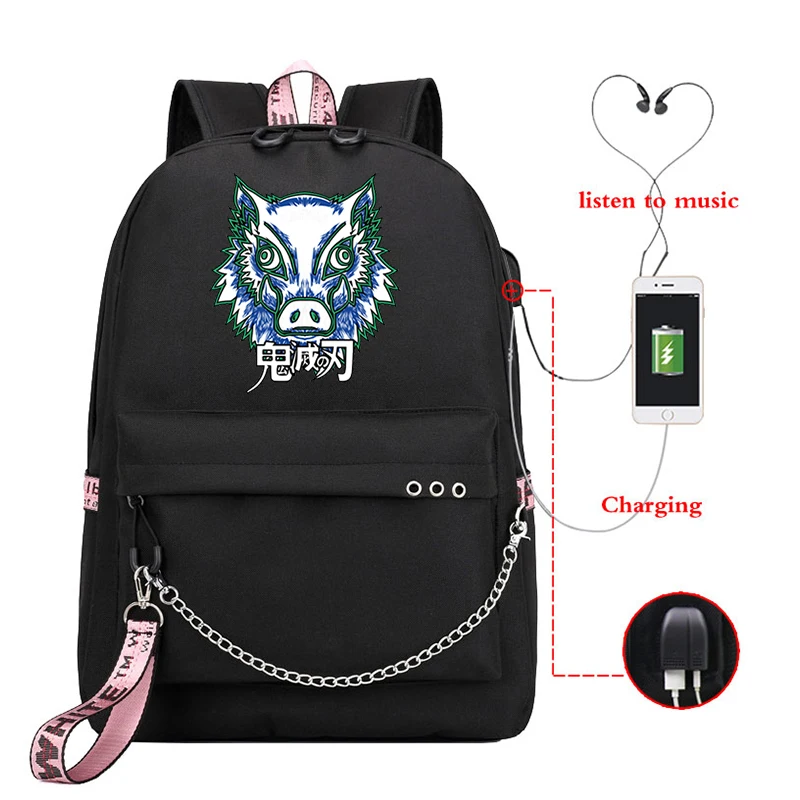 

Kpop Demon Slayer Anime Men's Backpack Trendy School Bag for Boy Girl Large Capacity Teens Demon Slayer Manga Travel Casual Bags