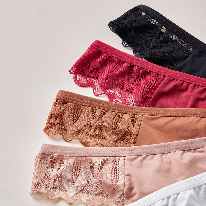 4 قطعة تنفس مريحة الجلد ودية لينة المرأة سراويل مثير المرأة ثونغ لطيف الفتيات g-سلسلة سلس الملابس الداخلية النسائية