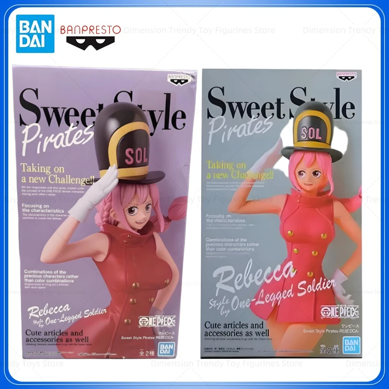 Bandai en Stock Original Banpresto Piratas Anime uniforme de soldado de una pieza Rebecca figura de acción modelo juguete regalos DT