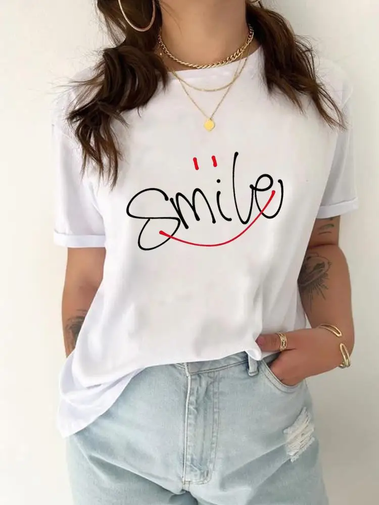 

Letter Cute 90s Style Women Fashion Short Sleeve Tee Top Casual Clothing Female Ladies Graphic T Shirt Print T-shirt
