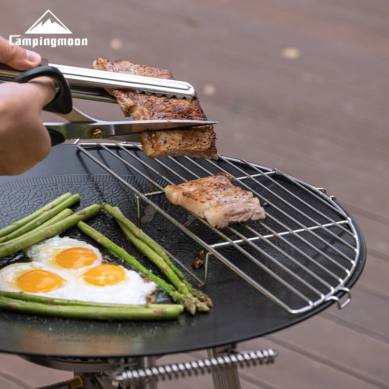 CAMPINGMOON GRW-30 Scott Companion 304 الفولاذ المقاوم للصدأ صينية الخبز الملحقات شبكة تخزين المواد الغذائية
