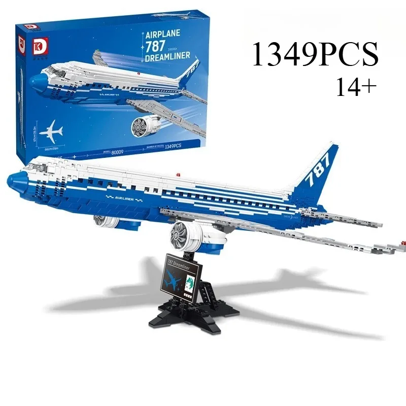 

1349 шт., креативные Dream Airliner787, строительные блоки, большая авиационная модель, строительные кирпичи, игрушка в подарок для детей и взрослых