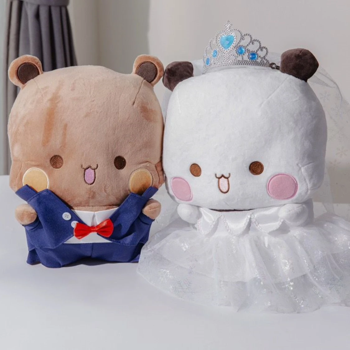 

Bubu Wedding Dress Version Panda Plush Cartoon Peripheral Panda Bear Doll Kawaii Stuffed Soft Pillow Children Toy Xmas Gifts