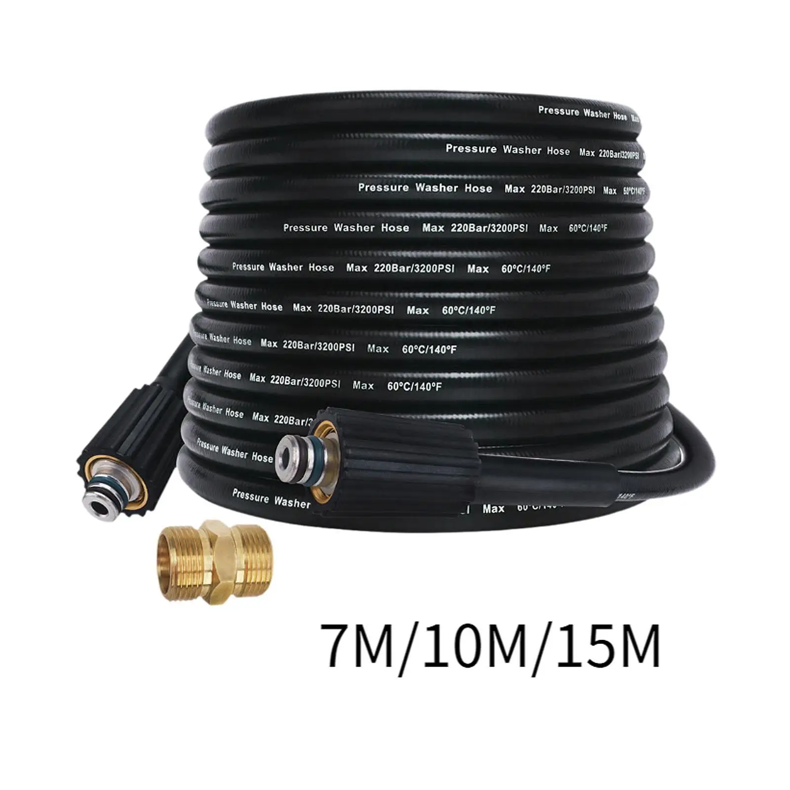 High Pressure Replacement Hose High Performance Anti Kink M22 Female Thread