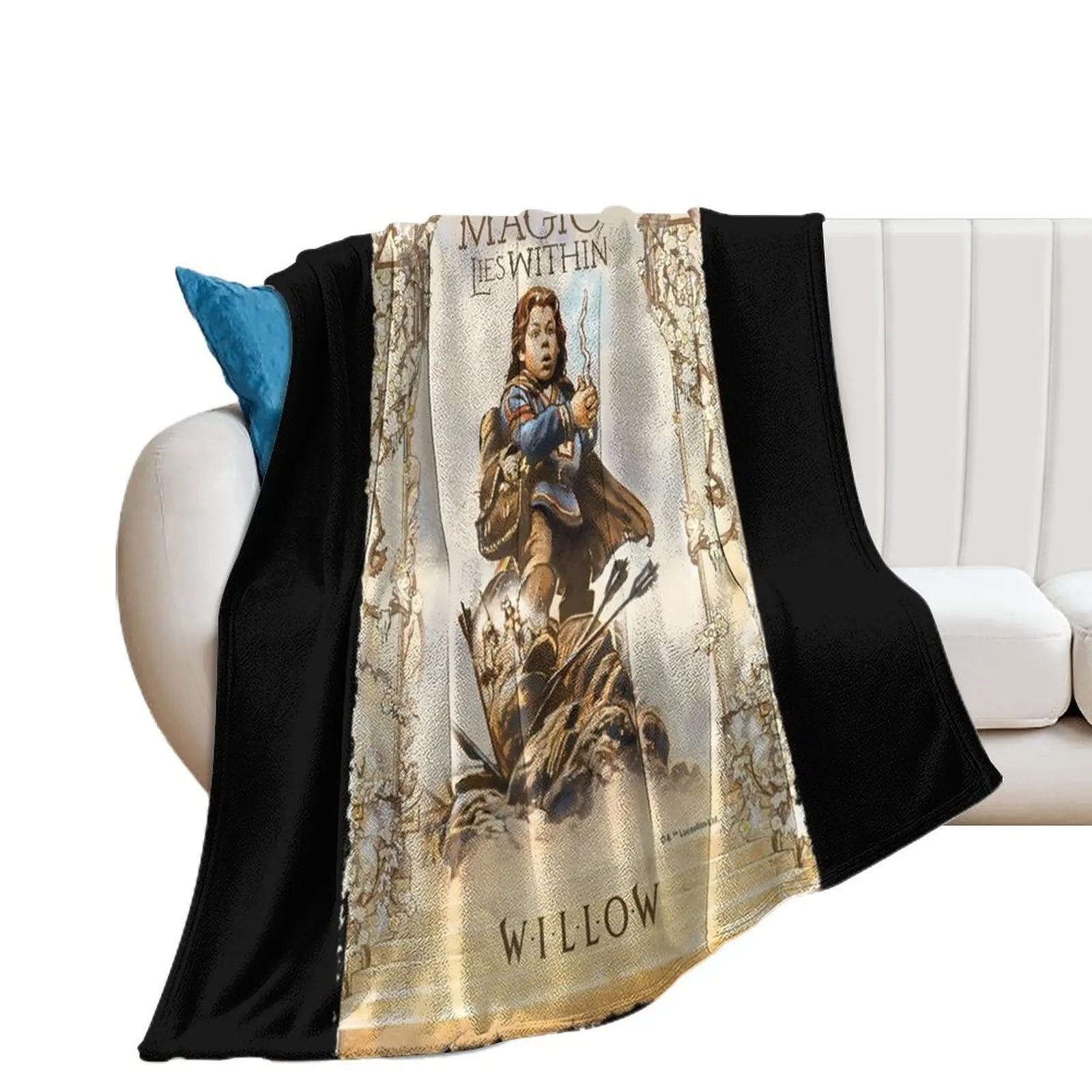 

Vintage Movies - Vintage High Fantasy Adventure Film Throw Blanket Cute Plaid blankets ands Blankets