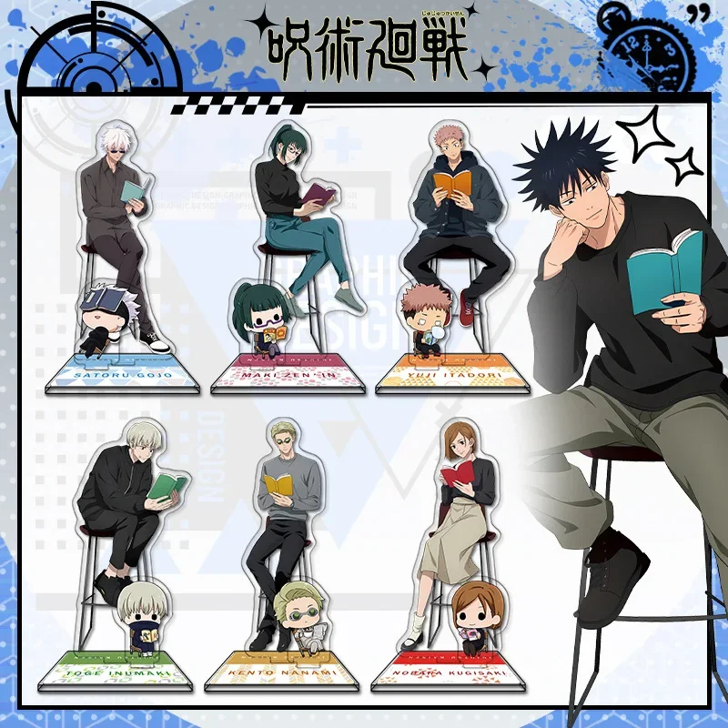 أنيمي Jujutsu Kaisen الاكريليك حامل جوجو ساتورو أرقام المنمنمات مانغا التماثيل المرآب أطقم نموذج اللعب GK الحلي الديكور