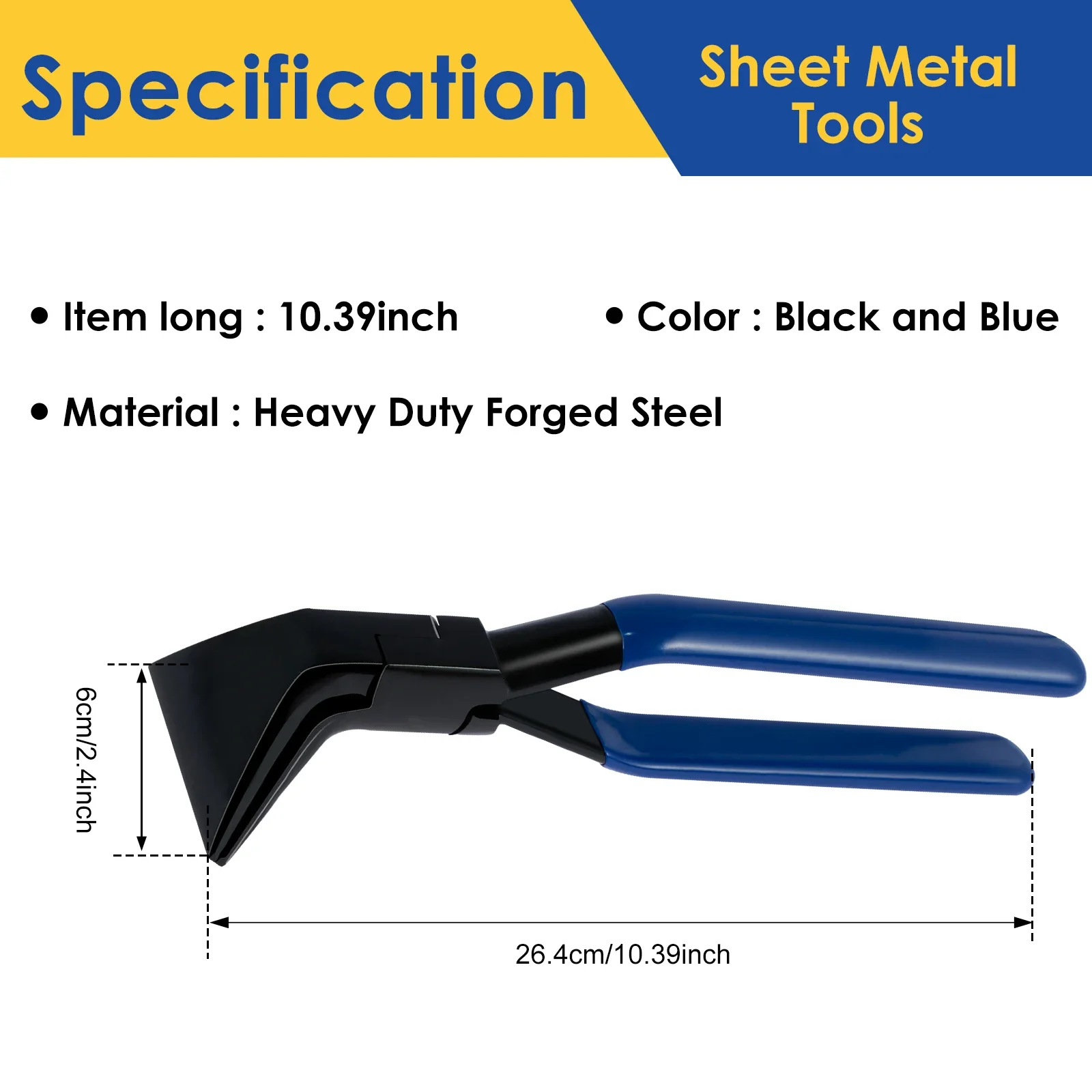 Hand Seamers Metal Bender Metal Steel Sheet Bending Flattering Pliers with Anti-Slip Handle Straight/45° Sheet Metal Tools