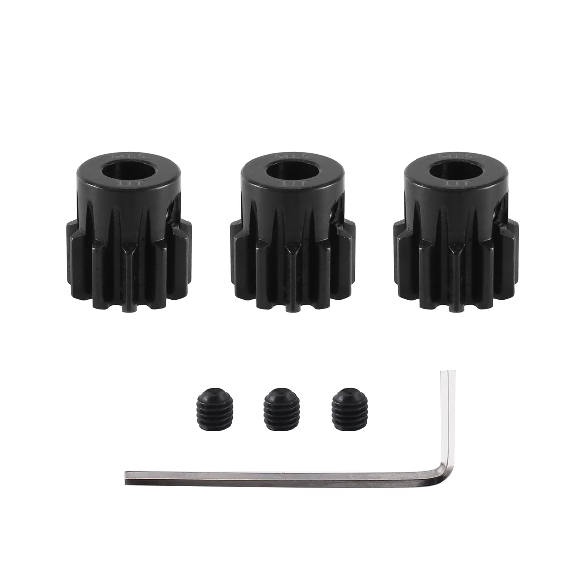 Remote Control Car Gear M1.5 Module 8.0 Internal Hole Chrome Steel 11T Motor Gear Set Including M5 Machine Screw