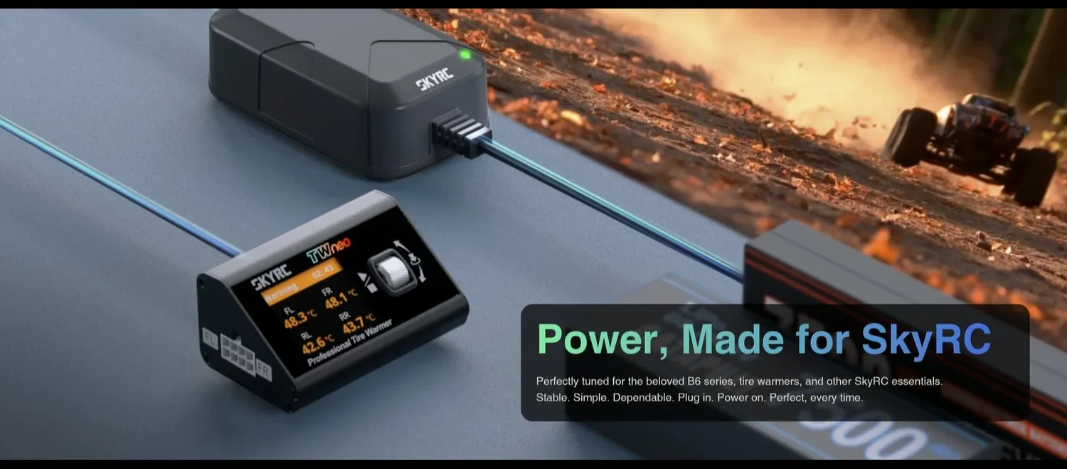 

SkyRC PSA100 RC Power Supply - 100W (20V 5A), Built-in XT60 Cable for RC Chargers