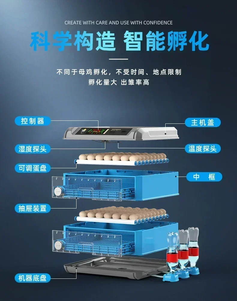 household  intelligent  Luding chicken incubator small  mini incubator fully automatic multifunctional egg incubator