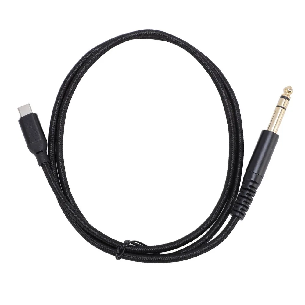Male to Male USB C to 6.35mm Male Cable Stereo Audio Plug and Play Type C to 1/4 Inch AUX Adapter Cable TRS Audio Cable