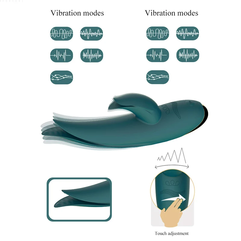 Gratis schip clitori vagina massage stimulator toverstaf vibrators voor vrouwen g-spot masturbator intieme goederen seksspeeltje dubbele vibrerende