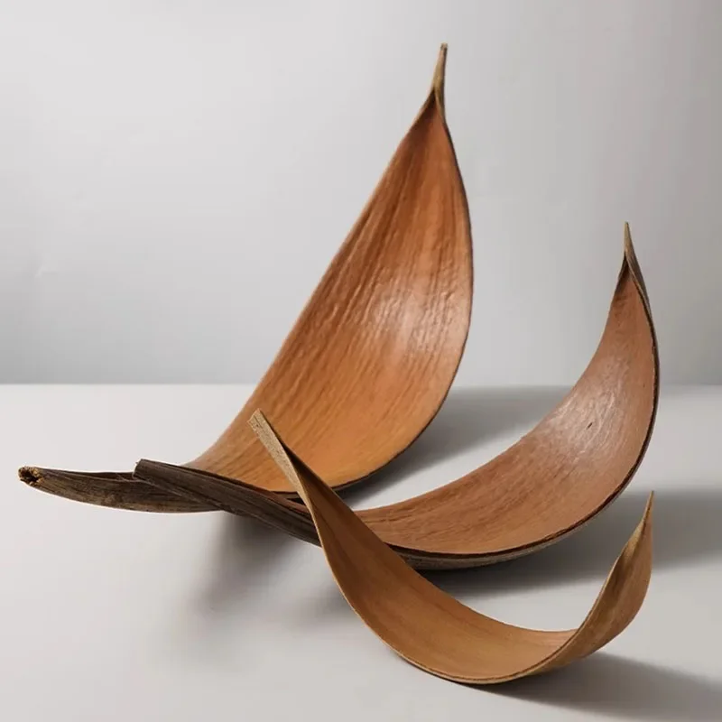 Creative Natural Cocoa Leaf Plate Restaurant Irregular Display Plate Dessert Plate Decorative Tray Creative Leaf Shape Tableware