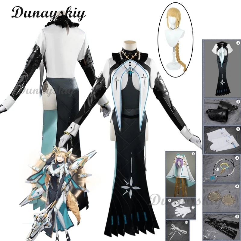 

Goddess Of Victory: Nikke Rapunzel: Pure Grace Косплей Костюм Парик Игра Аниме Вечеринка Униформа Хэллоуин Играть Ролевая Одежда Одежда