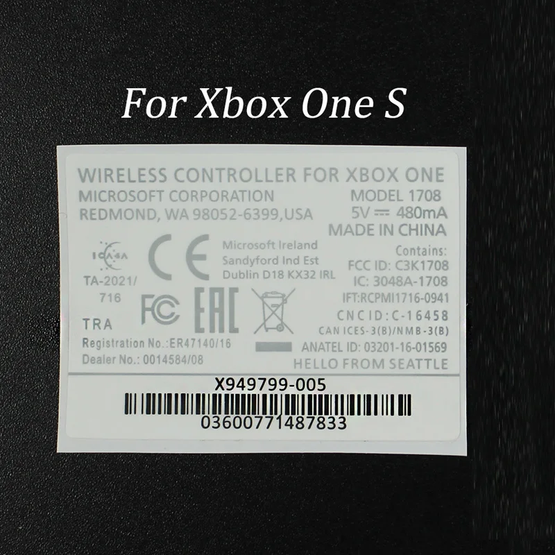 1PC For XBOX Series S / X Skin Sticker Skins For XBOX360 XBOX ONE Slim S Elite Handle Label Back Sticker Controller Handel