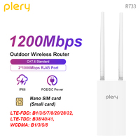 Plery 1200Mbps 4G LTE Router 2.4G&5.8G Dual Band Wireless Router With High Gain Antennas Sim Slot Gigabit WAN LAN Port Repeater
