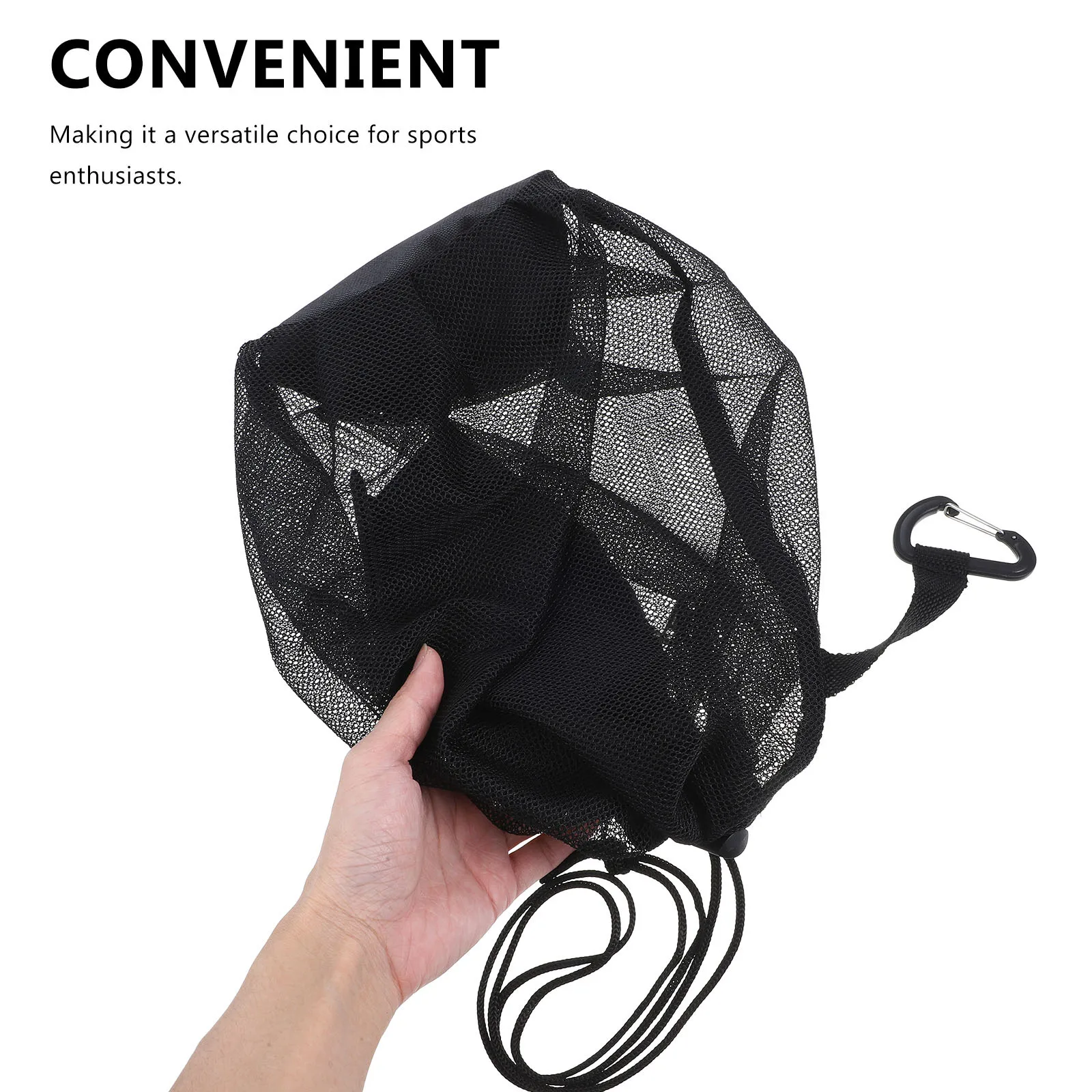 Waterproof Mesh With Zippered Pocket Basketball Soccer Volleyball Large Capacity Sports Storage Carry Heavy Duty Durable Net