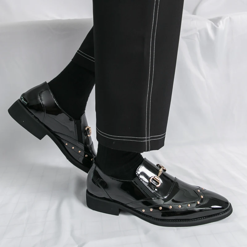 

Street Trendy Leather Casual Shoes Fashionable and Comfortable Hairstylist Leather Shoes Quality Business Men's Casual Loafers